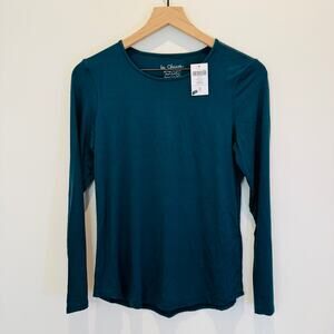 NWT Chico’s Smooth Karina Shirttail Top Goddess Green Size 0